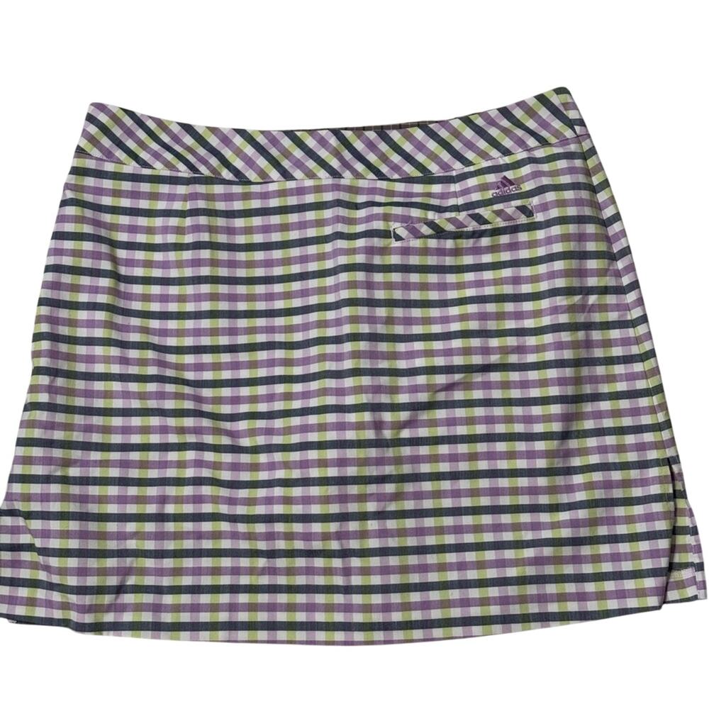Adidas Plaid Golf Tennis Skirt Skort Purple Size 14 - Picture 2 of 7